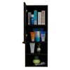Tuhome Mila Bathroom Cabinet, Two Interior Shelves, Two External Shelves, Single Door Cabinet, Black MLW5537